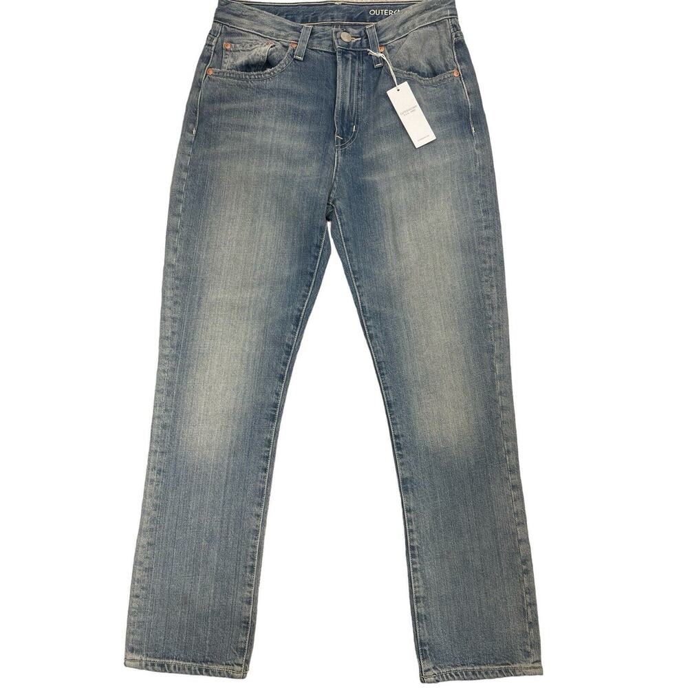 Outerknown SEA Dune High Rise Slim Fit Jeans Size 25‎ Light Wash Denim NWT
